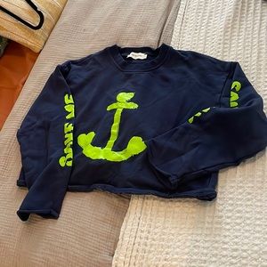 Kerri Rosenthal anchor cropped sweatshirt